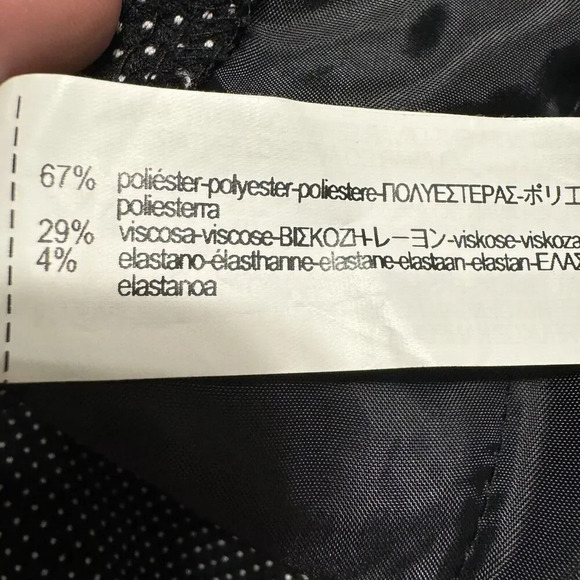 NWT ZARA Micro Polka Dot Dress Pants Trousers Size 4 Black White 30x27.5 Ankle - Picture 9 of 9